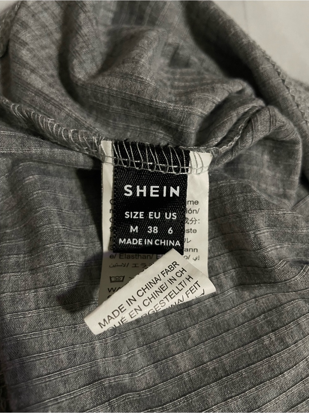 SHEIN Gray Ribbed Button-Front Cami - Picture 2 of 2